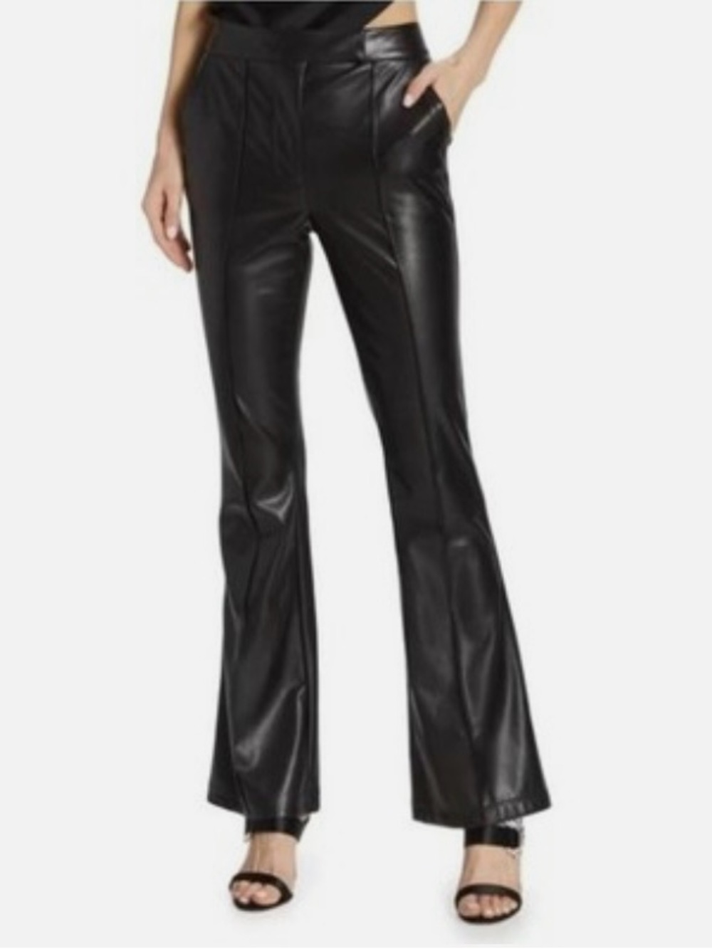 Generation Love Women's Sz 4 Rio Vegan Leather Flare Dress Pants NWT